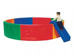 plastic ball pool with small slide