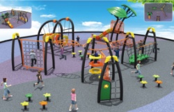 Outdoor multi-function Fitness playground Equipment