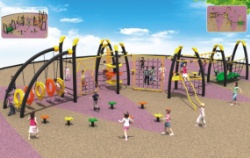 Outdoor multi-function Fitness playground Equipment