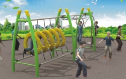 Outdoor multi-function Fitness playground Equipment