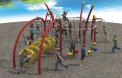 Outdoor multi-function Fitness playground Equipment