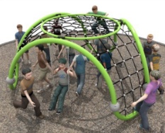 Outdoor rope climbing playground equipment