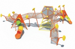 customzie outdoor playground structure climbing net play