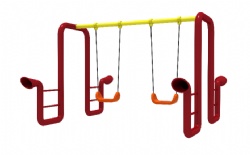 Microphone Cute Animal Style Children nest swing set for commercial use playground