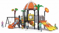 Hexagonal platform Outdoor Playground Equipment Funny Play With Swing