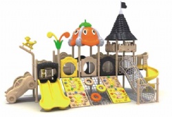Colourful Kindergarten Big Plastic Playground Slide For Fun
