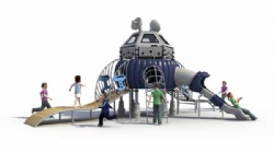 Commercial New Big Plastic Slide Kids Outdoor Playground Equipment