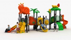 Plastic Playground game equipment with tunnel worm roof