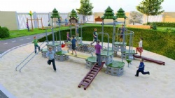 Outdoor Forest Sport playground Series with trampoline Net