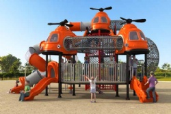 Outdoor Helicopter Theme Playground Combined Slide