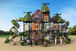 Outdoor Helicopter Theme Playground Large Playing Area