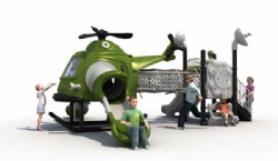 Outdoor Funny Theme Playground-Heilicopter Climbing Net Tunnel