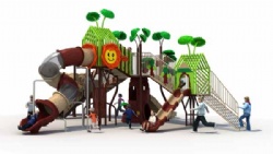 Outdoor playground Ancient trees series customize design plastic tube slide