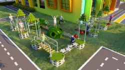 Outdoor Forest Sport playground Series with Climbing